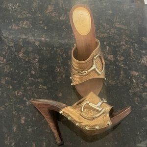 Gucci Golf Sand Pelle S Cuoio Sandals size 6